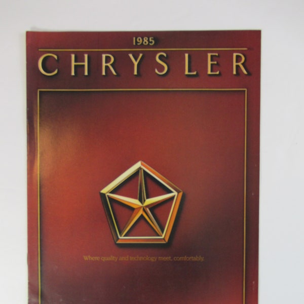 1985 Chrysler Sales Brochure, Vintage Dealer Advertising, LeBaron, Laser, New Yorker, Limousine
