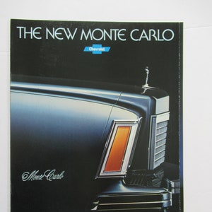 1978 Chevrolet Monte Carlo Brochure, Vintage Chevy Advertising