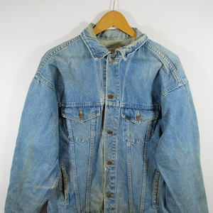 Vintage 70s Sears Roebucks Western Wear Distressed Denim Jacket, Men, Trucker