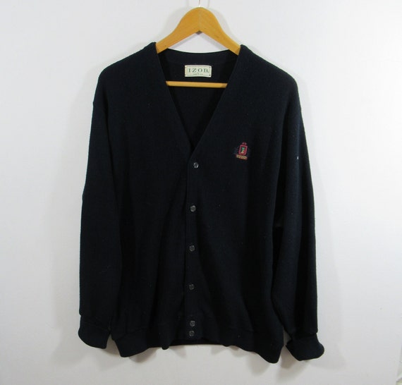 Vintage IZOD Men's Cardigan Sweater, Acrylic, Siz… - image 1