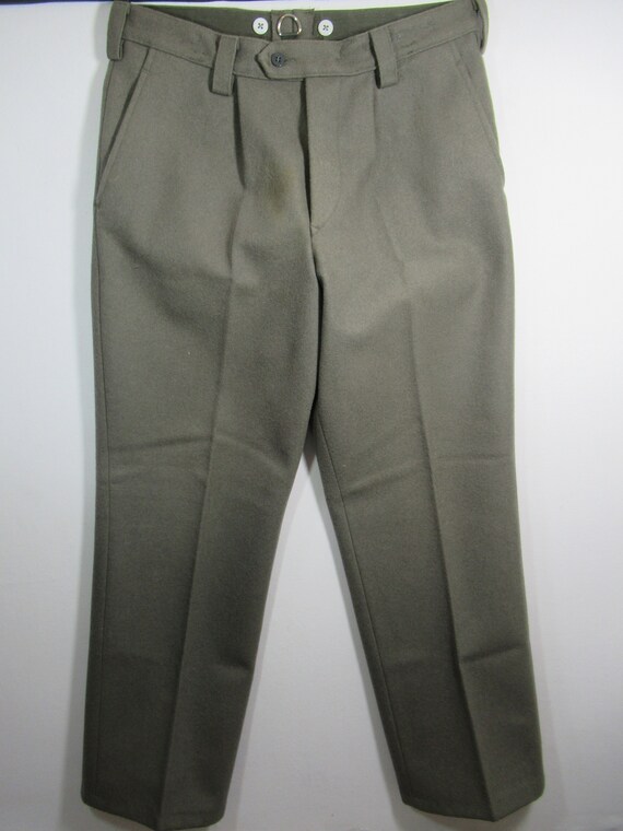 Vintage German Army Military Wool Pants 