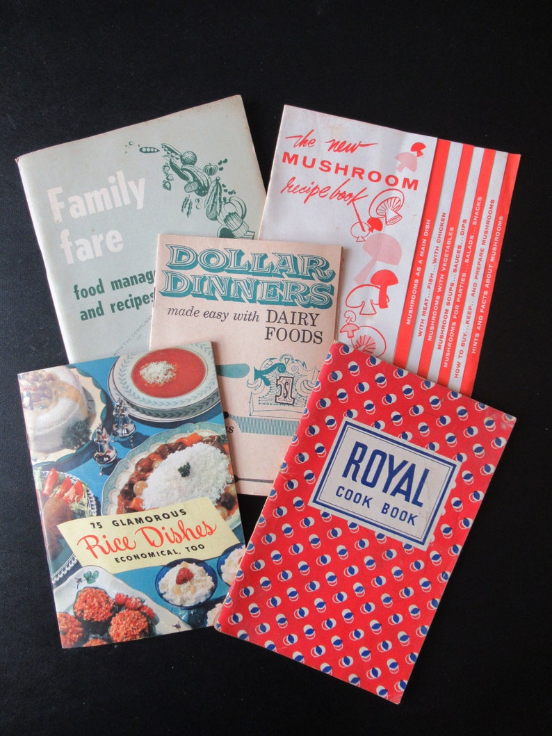 Vintage Recipe Booklets Lot, Royal Baking Powder, Mahatma Rice