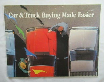 1980s Ford Lincoln Mercury Merkur Car Truck Buying Advertising Booklet, Sales, Advertising, Dealer Catalog, Vintage