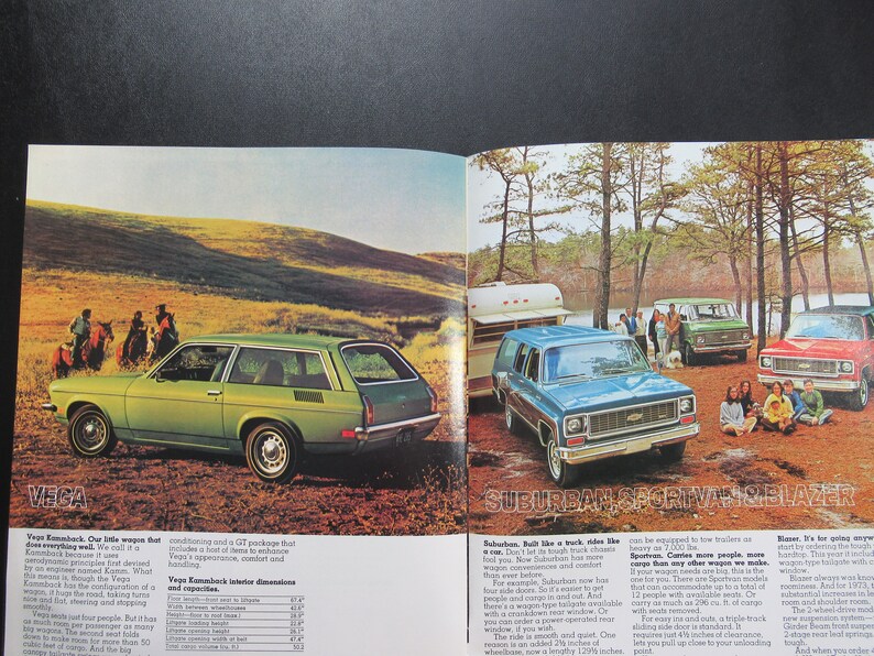 1973 Chevrolet Station Wagon Suburban Blazer Brochure, Vintage Chevy Advertising image 6