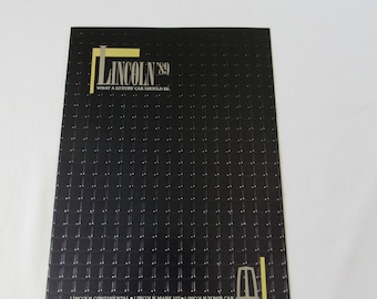 1989 Lincoln Brochure, Catalog, Car, Advertising, Dealer, Vintage Booklet