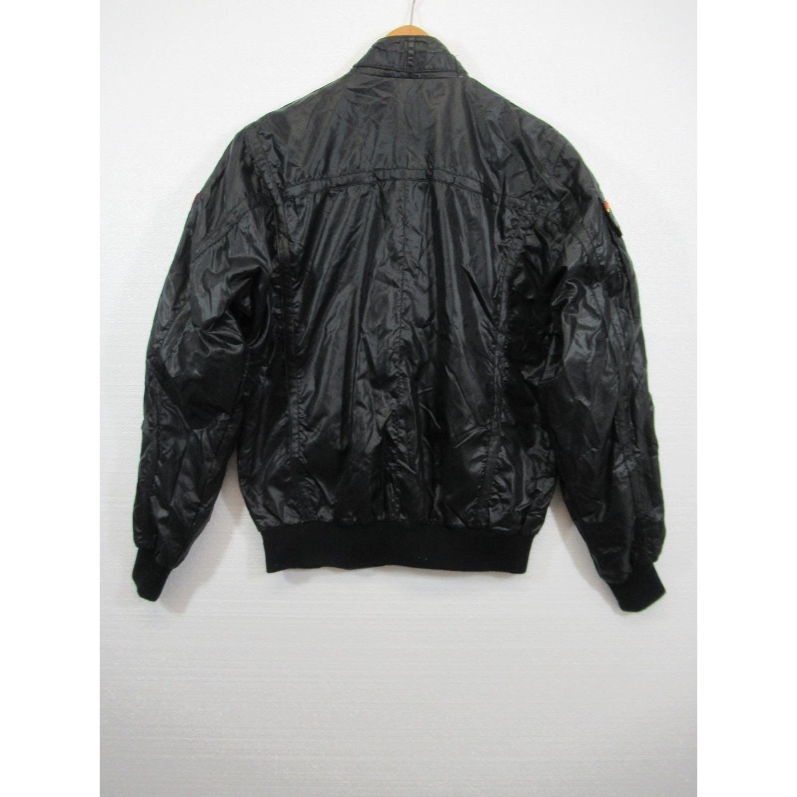 Vintage Simpson Racing Nylon Jacket Small Black Cafe Racer