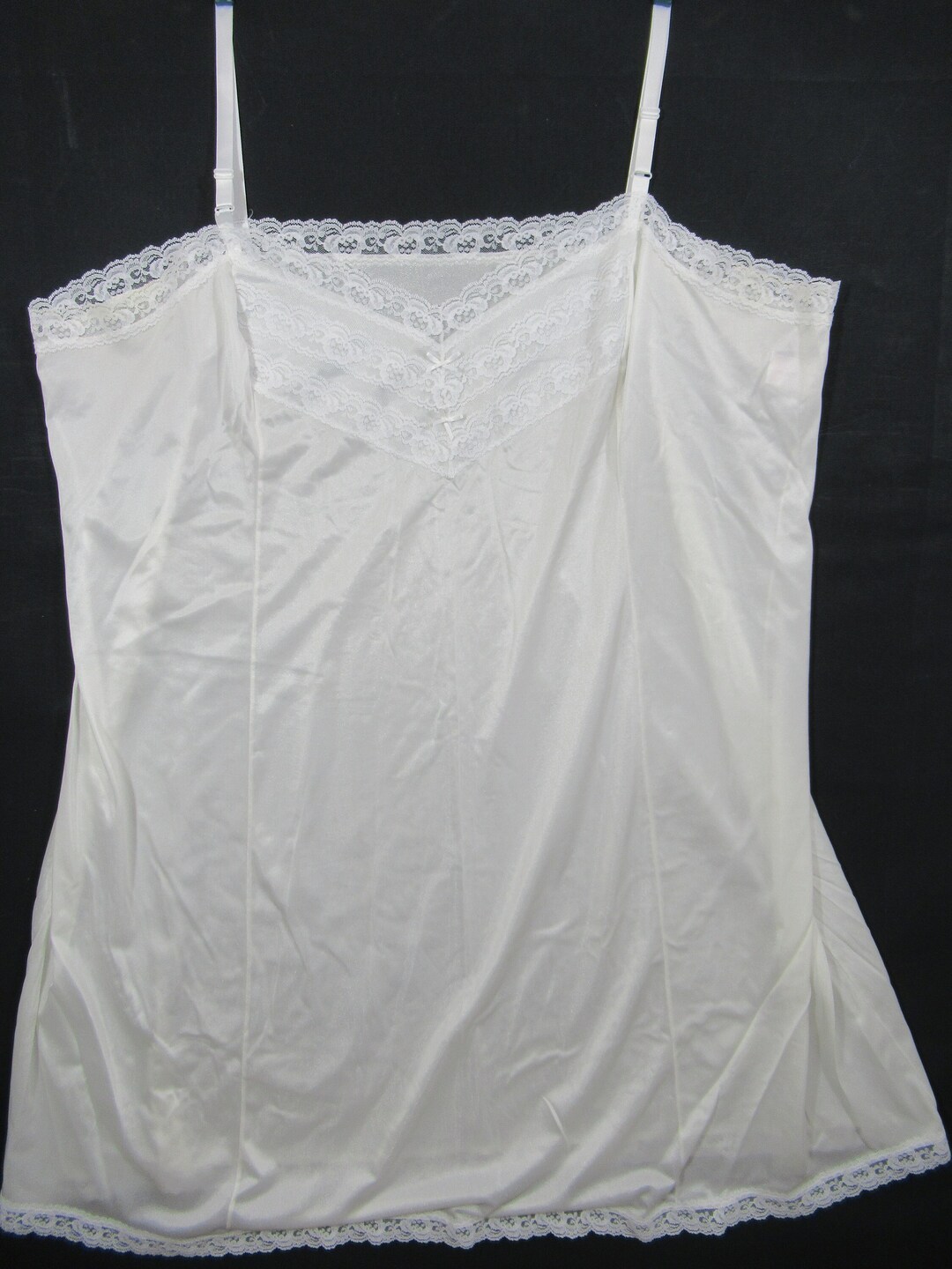 Vintage Danbury Size 52 Nylon Full Dress Slip Lace White - Etsy