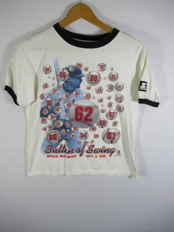 Vintage 90s Starter Ringer T-shirt Mark Mcgwire St. Louis 
