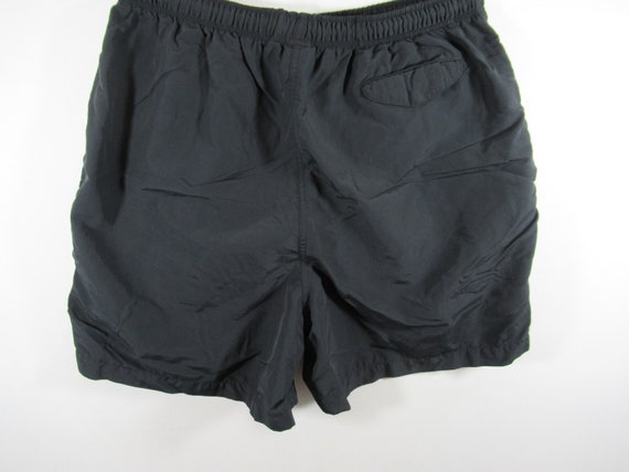 Vintage 90s Lands End Black Supplex Nylon Shorts Talla XL para