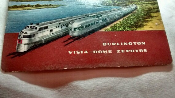 1950 Burlington Vista-dome Zephyrs Train Railroad Small Calendar Card,  Vintage - Etsy Israel