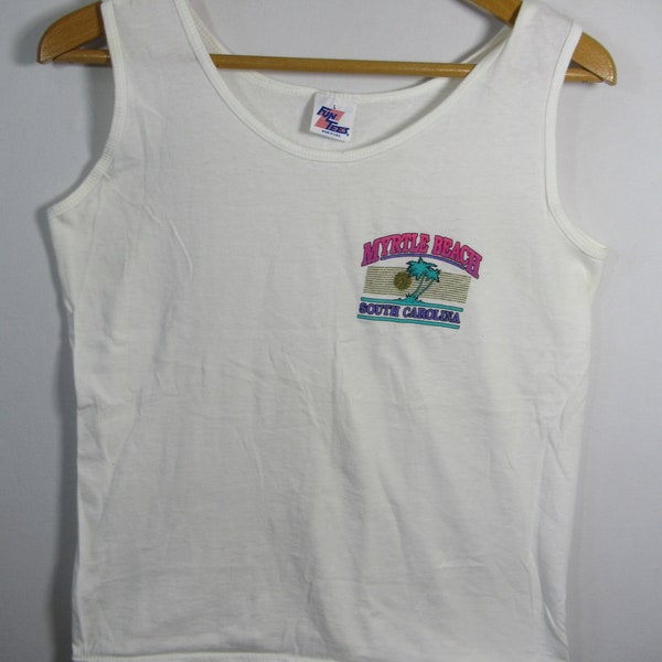 Vintage Myrtle Beach South Carolina Sleeveless Tank Top, L