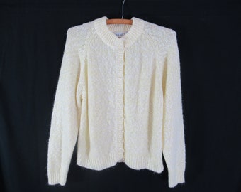Vintage 80s Pearl Button Cardigan 