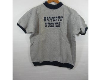 Vintage 60s Champion Sweatshirt Men Large Haworth Huskies Kokomo Indiana