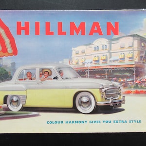 1960s Hillman Minx Californian Estate Car Brochure, Vintage Dealer Advertising, Auto Sales Prospekt