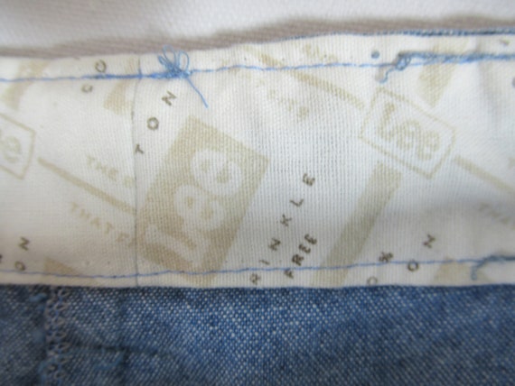 Vintage 80s 90s Lee Chambray Denim Pleated High R… - image 3