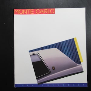 1986 Chevrolet Monte Carlo Brochure, Vintage Chevy Advertising