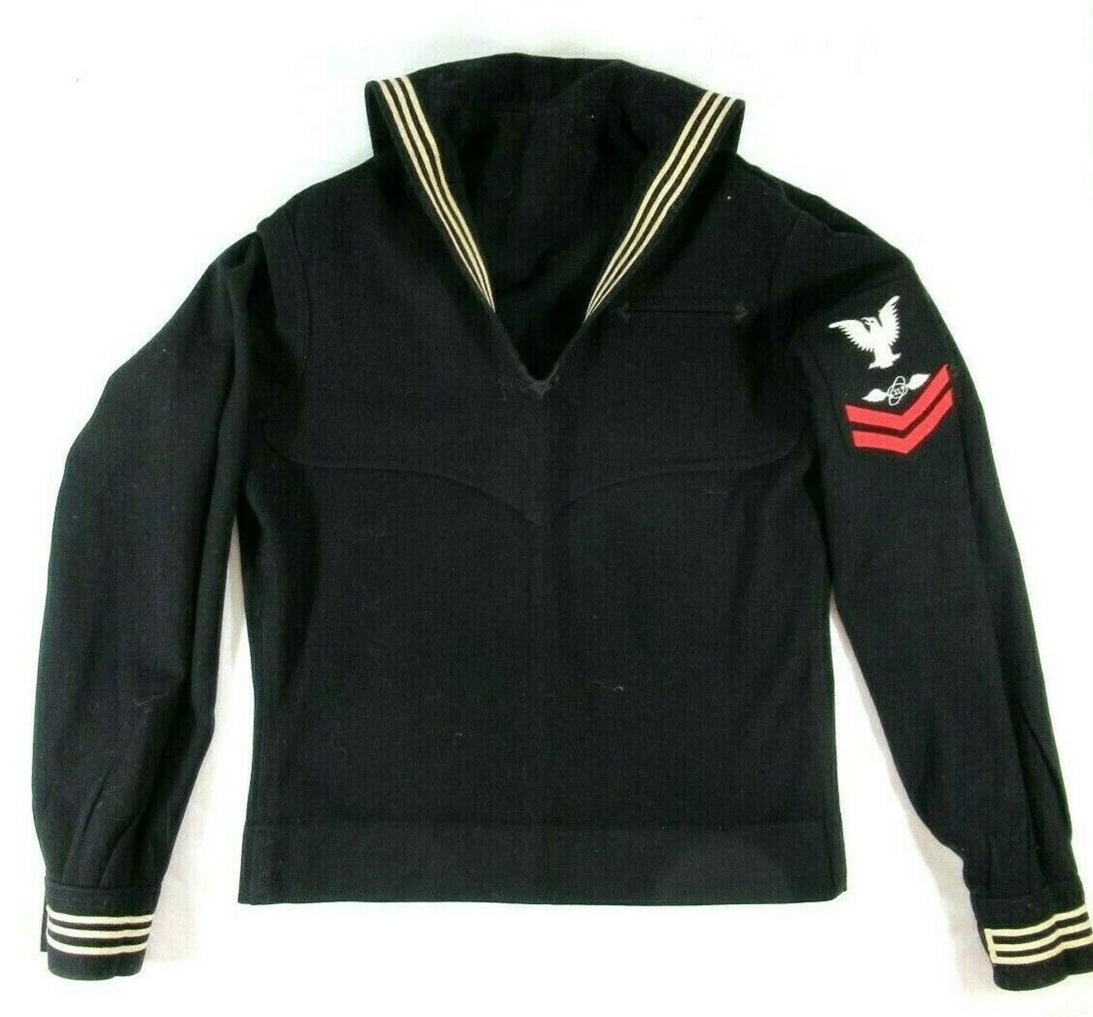 Vintage US Navy Cracker Jack Uniform Wool Shirt Named Sailor Etsy