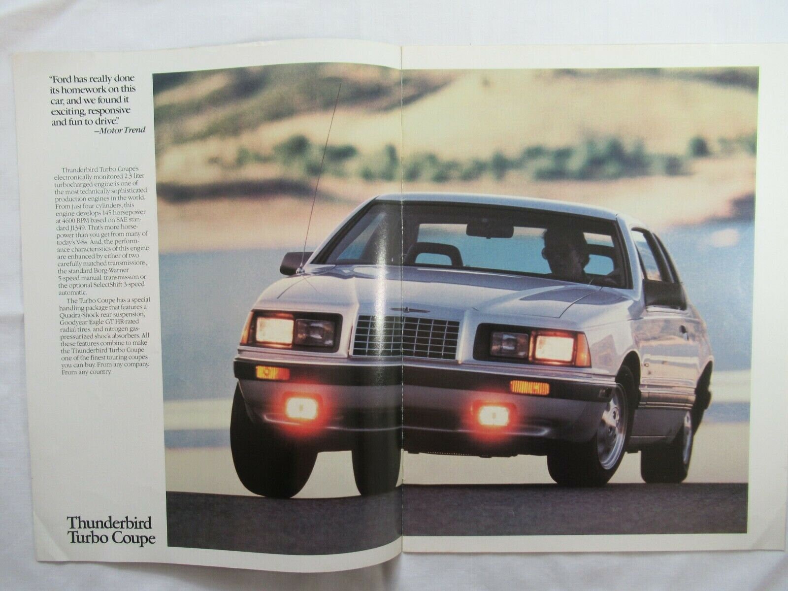 1980s Ford Advertising Car Brochure, Mustang SVO, EXP, Thunderbird