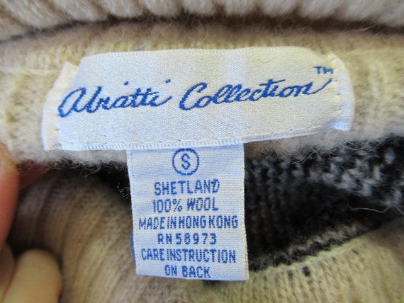 1980s Oversized Shetland Wool Turtleneck Ski Sweater 1980s Oversized Shetland Wool Turtleneck Ski Sweater