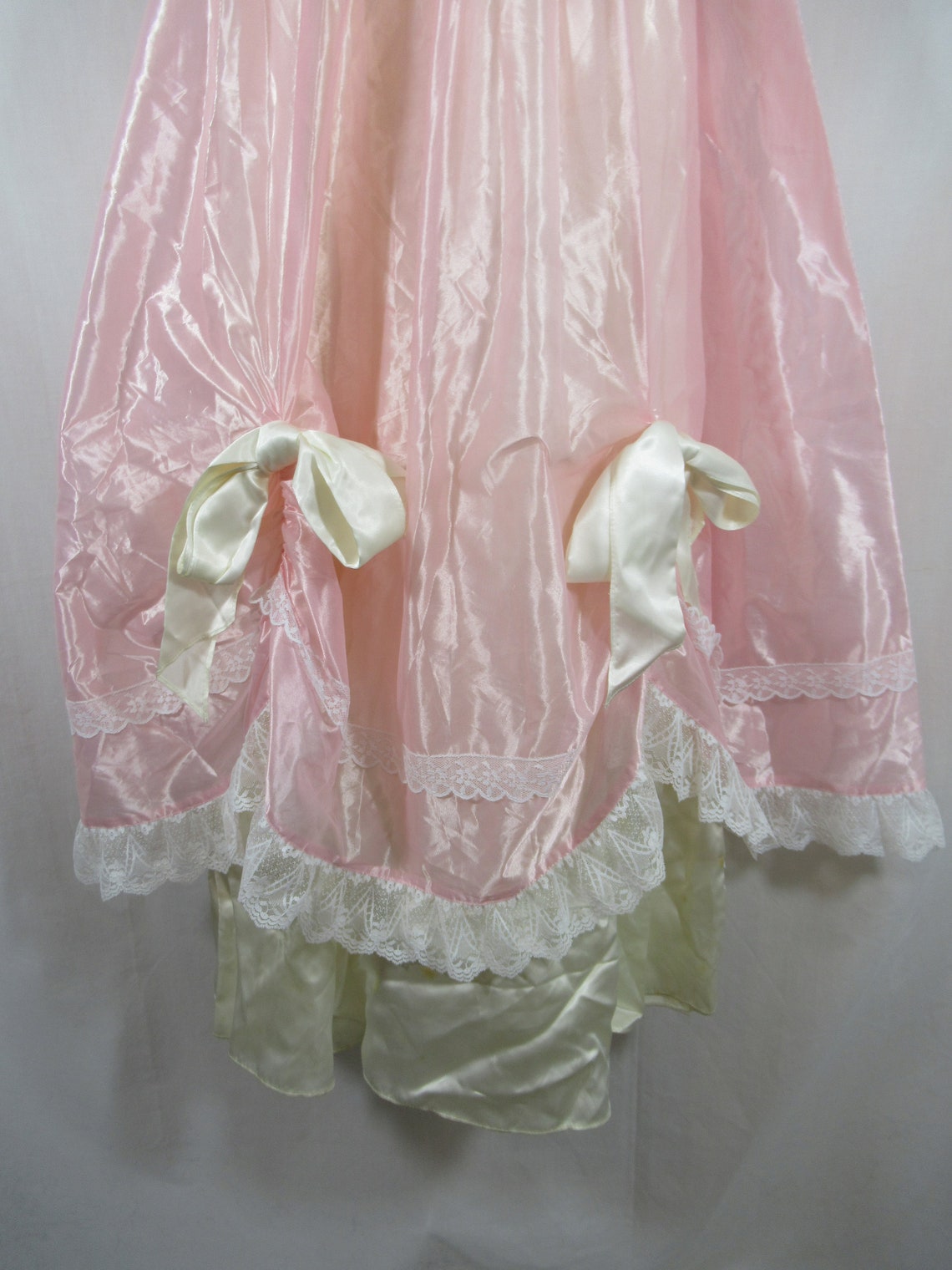 Vintage Gunne Sax Pink Satin Southern Belle Dress, Junior Size 3 ...