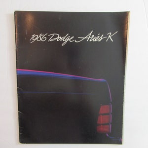 1986 Dodge Aries K Brochure, Vintage Car Advertising, Auto Prospekt