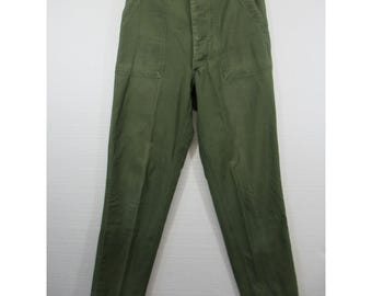 Vintage 1950s OG 107 13 Star Button Fatigues Pants With Button Fly