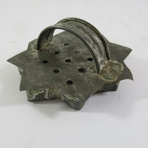 Antique Tin Metal Soldered Biscuit Cookie Cutter, Star Pattern