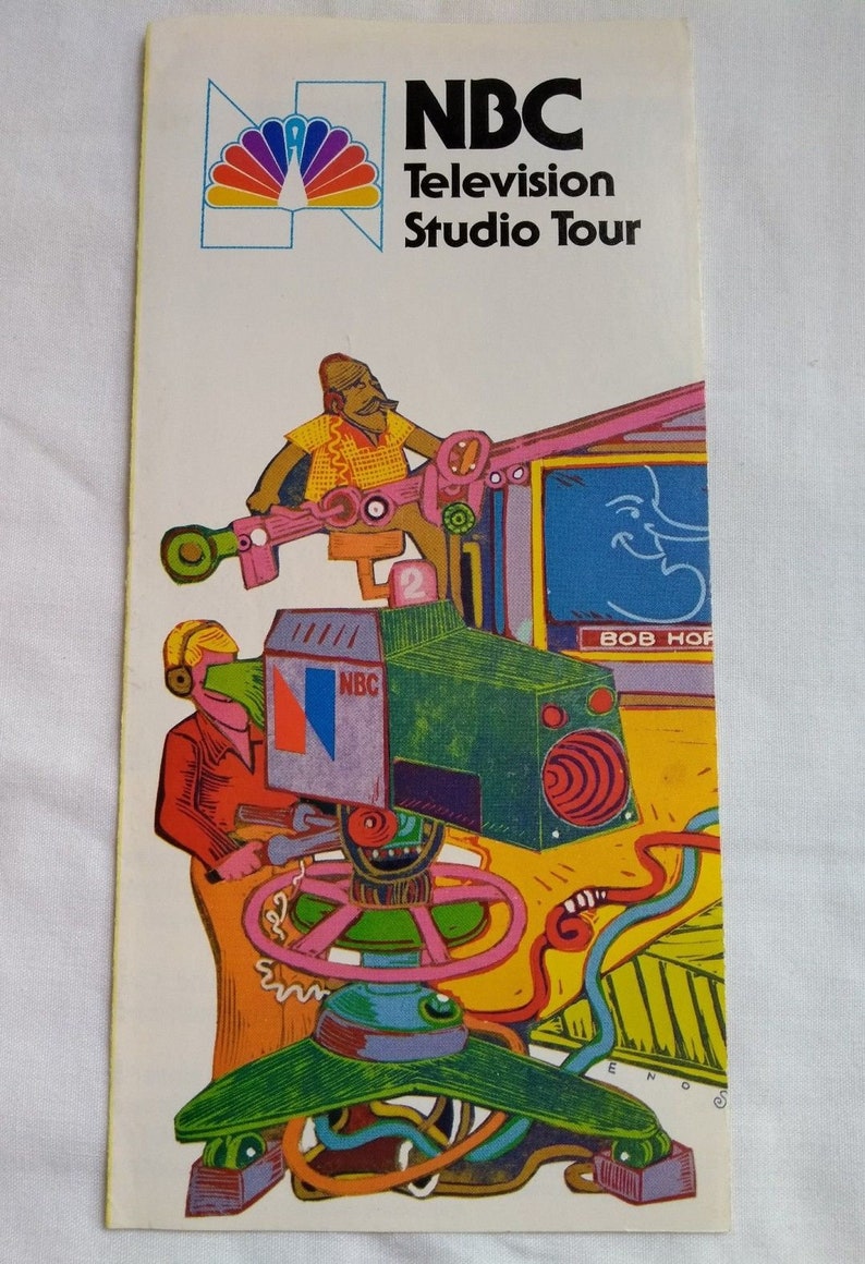 Vintage nbc television studio tour burbank brochure ephemera etsy
