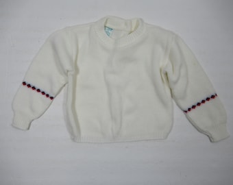 Vintage 80s JCPenney Toddletime Toddler Sweater, Size 18 Months, Boy, Girl