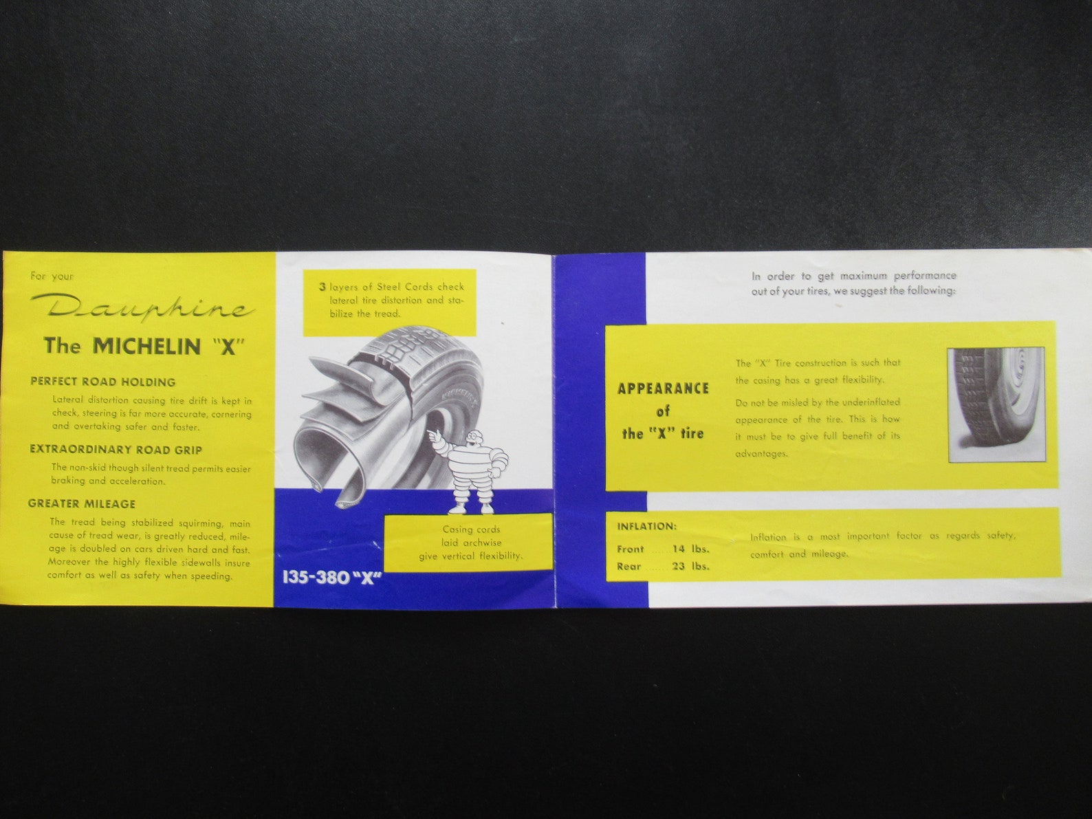 1957 Renault Dauphine Michelin X Tire Sales Brochure Vintage Etsy