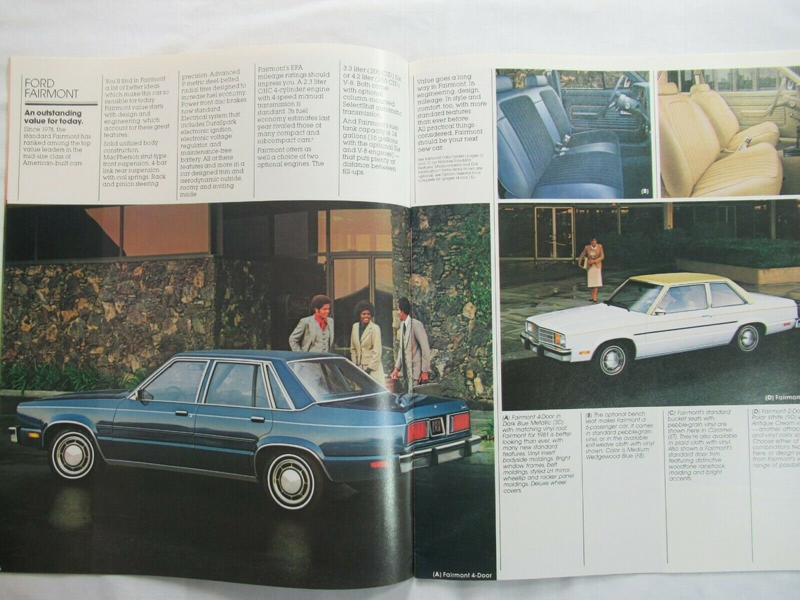 1981 Ford Fairmont Car Brochure, Sales, Advertising, Dealer Catalog