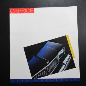 1986 Chevrolet Caprice Brochure, Vintage Chevy Advertising
