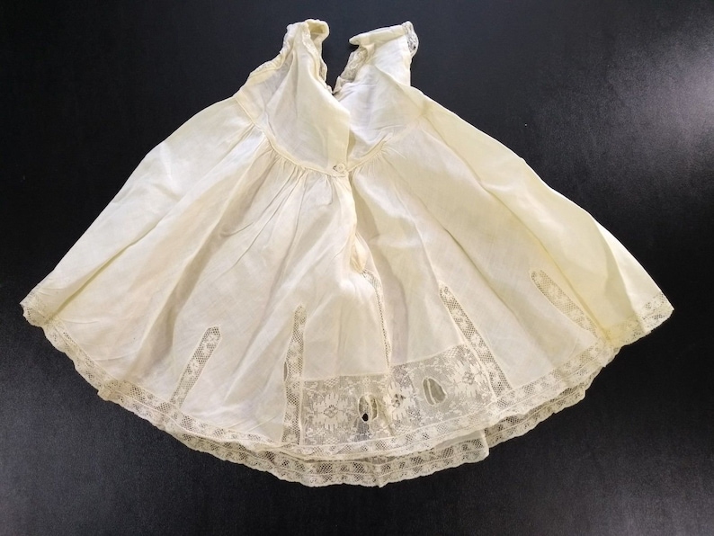 Slip Vintage Antique Filet Lace Handmade Baby Girl Petticoat Cotton