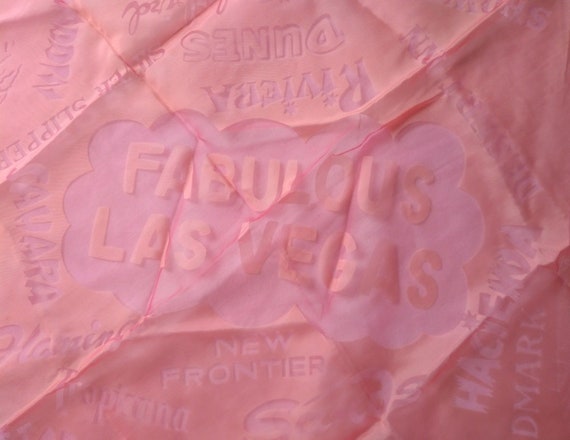 Vintage Mid-Century Las Vegas Souvenir Pink Square