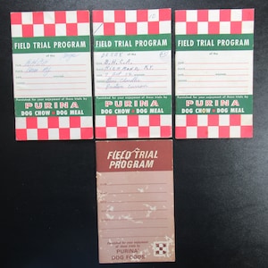 Vintage 1960s Purina Dog Food Field Trial Program Booklet Lot