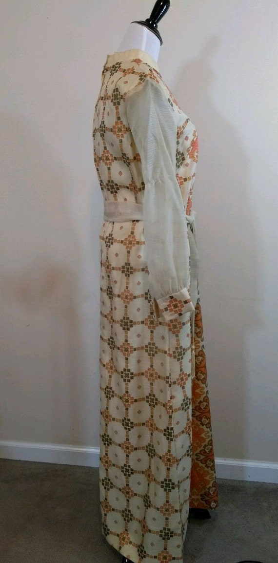 Vintage Alfred Shaheen Hostess Dress, Mod, Long S… - image 4