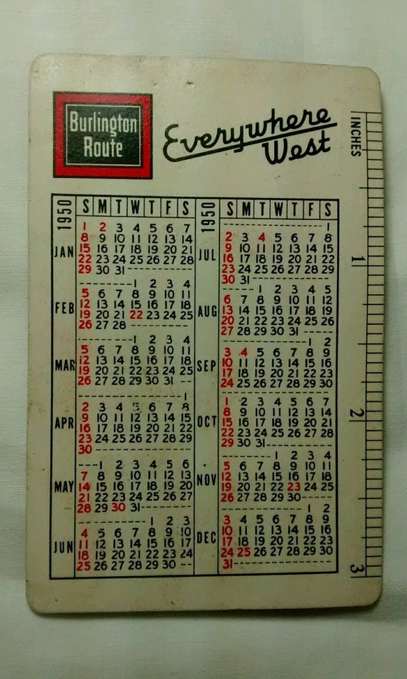 1950 Burlington Vista-dome Zephyrs Train Railroad Small Calendar Card,  Vintage - Etsy Israel