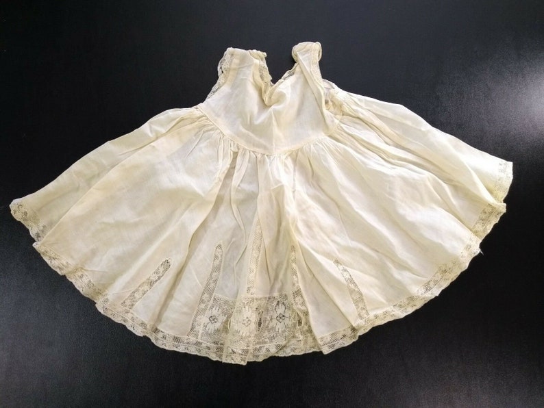 Slip Vintage Antique Filet Lace Handmade Baby Girl Petticoat Cotton