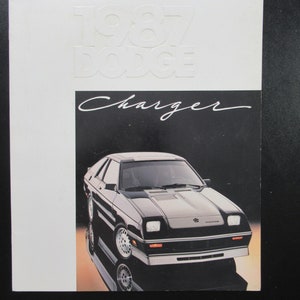 1987 Dodge Charger Sales Brochure, Vintage Advertising, Auto Prospekt
