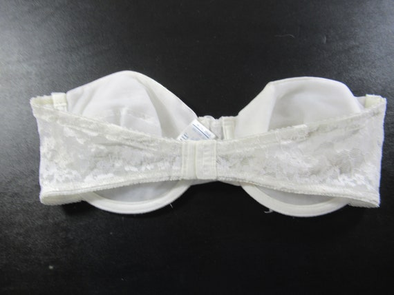 Vintage Vassarette Satin and Lace White Strapless… - image 3