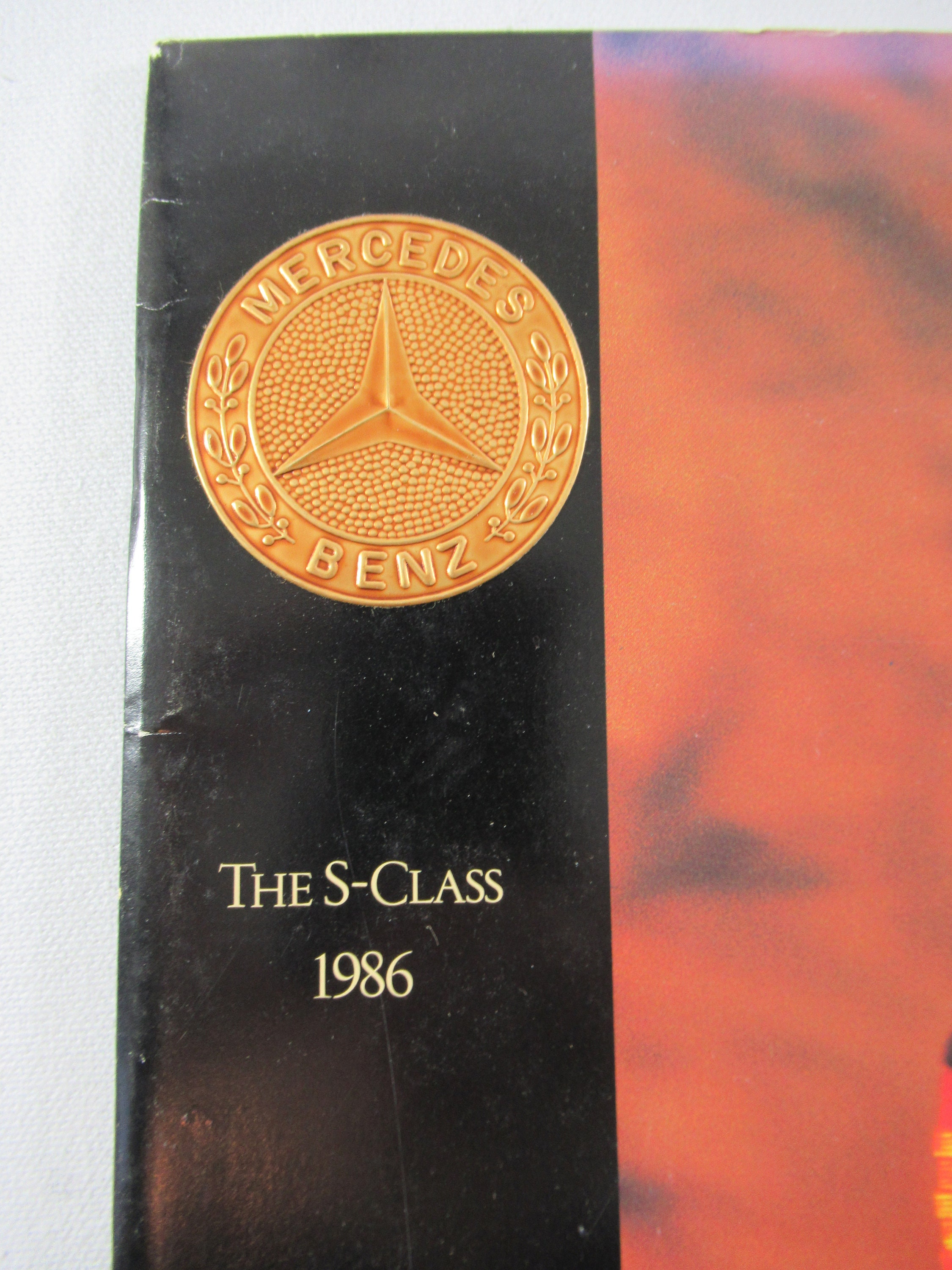 1986 Mercedes Benz S-class Brochure, Vintage Car Dealer