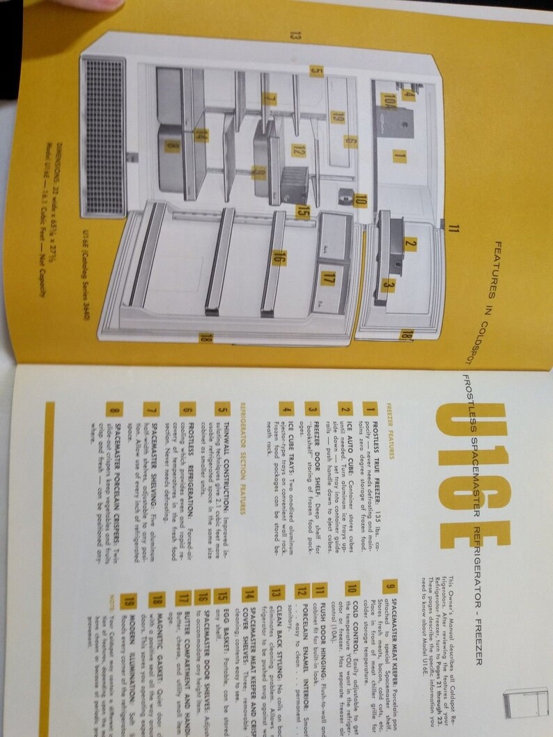 Appliance Ephemera Frigidaire Kenmore Sears Coldspot Manuals Etsy