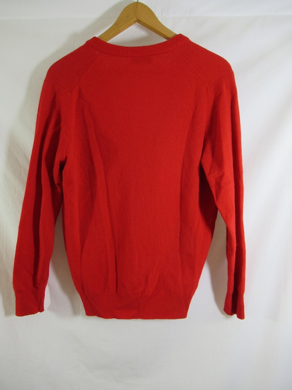 Vintage Jaeger Knitwear Red Wool Cardigan Sweater… - image 5