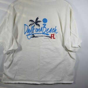 Vintage 90s Distressed Daytona Beach Florida T-shirt, Men 2XL, Single Stitch