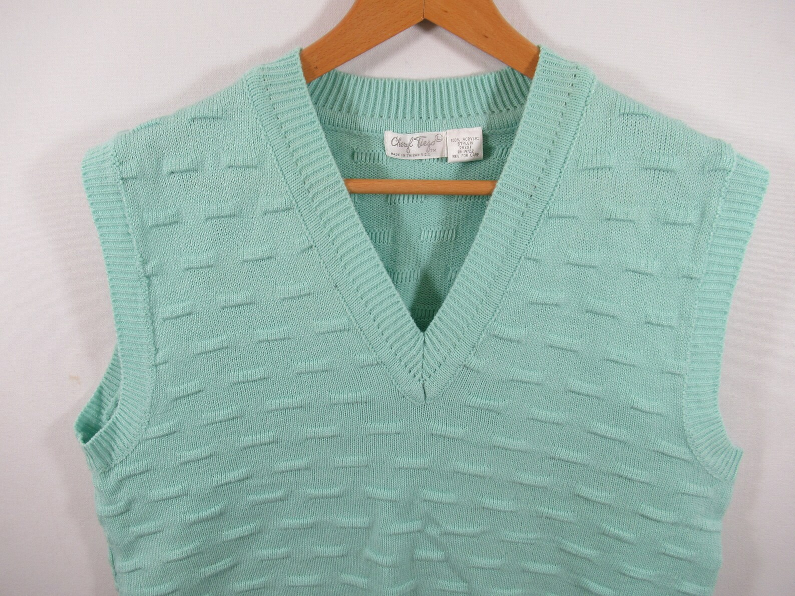 Vintage 80's rust long sweater vest S Laura Henson