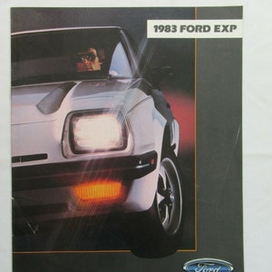 1983 Ford EXP Car Brochure, Sales, Advertising, Dealer Catalog, Vintage