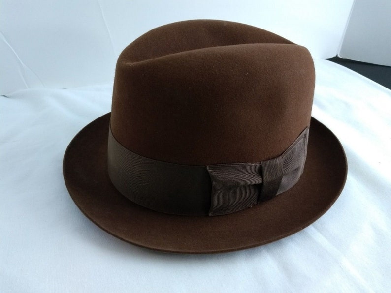 Dobbs Fifth Avenue Brown Felt Fedora Hat With Box Vintage | Etsy