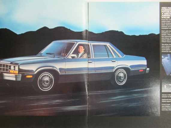 Ford Fairmont Futura Car Folleto Publicidad de ventas fairmont 1983 Ford Fairmont Futura Car Folleto Publicidad de ventas