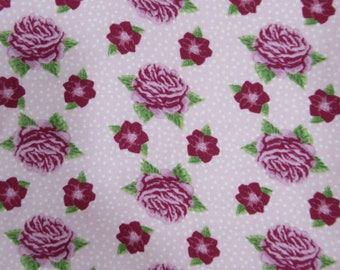 Songbird Garden Rosie Farmer Pink Roses Cotton Quilting Fabric, 4.8 Yards