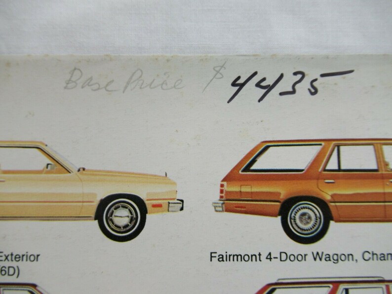 1980 Ford Fairmont Car Brochure Sales Advertising Dealer Etsy